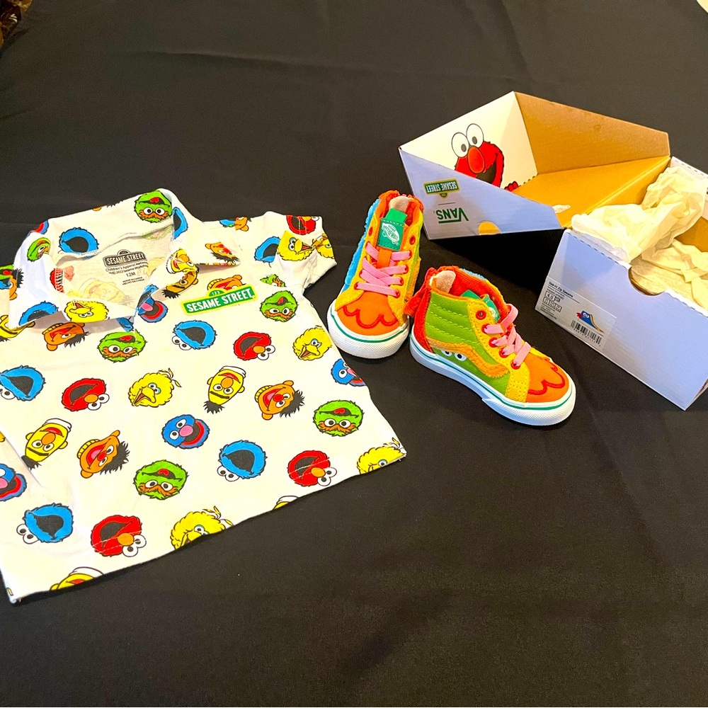 Sesame Street Vans (2 piece sneakers and shirt)